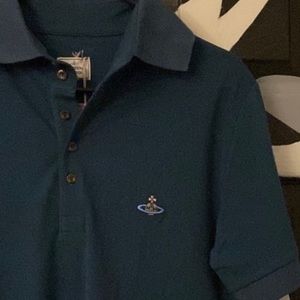Mens vivienne Westwood polo. Teal color.